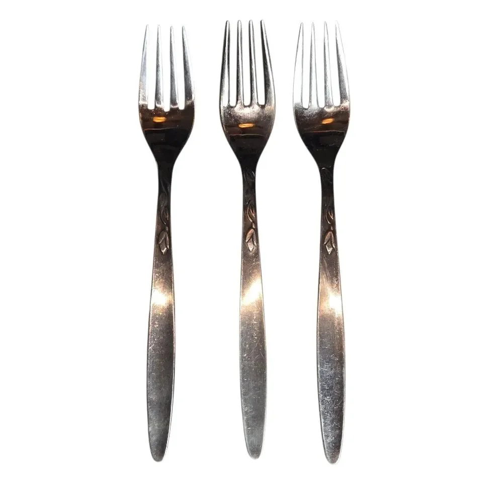Amefa Holland Tulip Time Mid‎ Century Stainless Steel 39pc. Partial Flatware Set